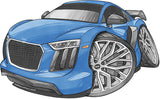 Audi R8 Type 4S 2nd Generation Coupe Blue Koolart T-Shirt (Unisex)