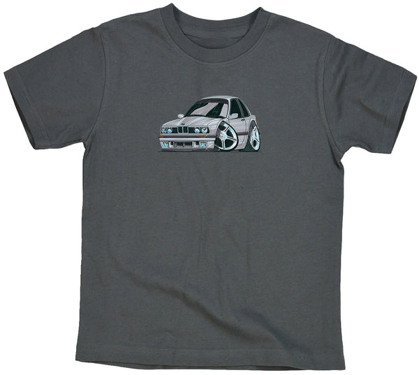 BMW E30 Coupe Silver 195 Koolart T-Shirt for Youth – Supercar Shirts