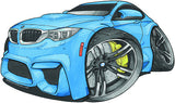 BMW F82 M4 Coupe Blue Koolart T-Shirt for Youth