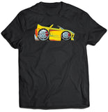 Acura NSX Side Profile Yellow Targa Koolart T Shirt for Men