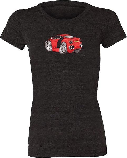 Audi R8 Coupe Red Rear Koolart T Shirt for Women