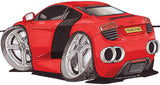 Audi R8 Coupe Red Rear Koolart T Shirt for Youth