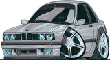BMW E30 Coupe Silver 195 Koolart T-Shirt for Youth