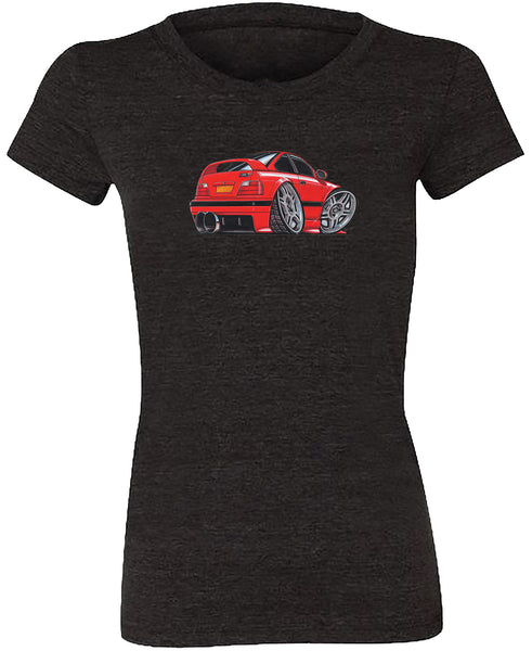 BMW E36 M3 Red Koolart T-Shirt for Women
