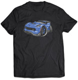 Corvette C7 Z06 Blue with Black Wheels Koolart T-Shirt for Men