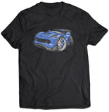 Corvette C7 Z06 Blue with Silver Wheels Koolart T-Shirt for Men