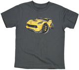 Corvette C7 Z06 Yellow with Black Wheels Koolart T-Shirt for Youth