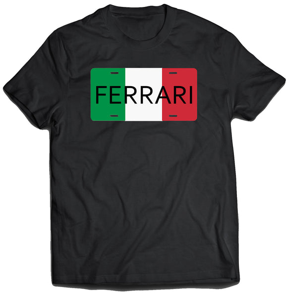 Italian Flag License Plate Ferrari Shirt (Unisex)