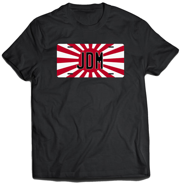 JDM Japanese Rising Sun Scorched License Plate Shirt (Unisex)