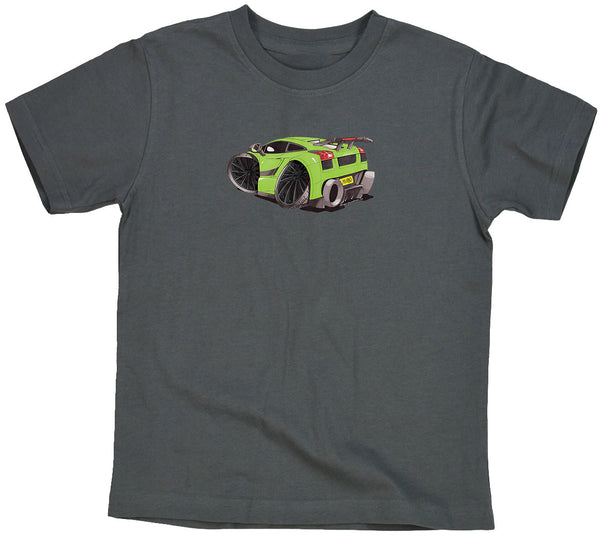 Lamborghini Gallardo Superleggera Green Rear Koolart T-Shirt for Youth