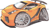 Lamborghini Gallardo Superleggera Orange Front Koolart T-Shirt for Men