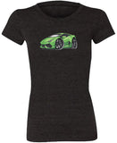 Lamborghini Huracan Green Black Koolart T-Shirt for Women