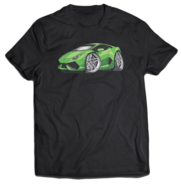 Lamborghini Huracan Green Silver Koolart T-Shirt for Men