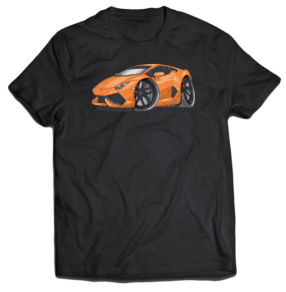 Lamborghini Huracan Orange Black Koolart T-Shirt for Men