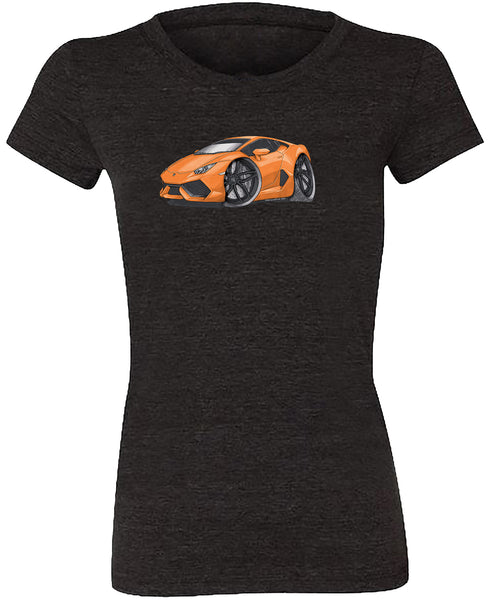 Lamborghini Huracan Orange Black Koolart T-Shirt for Women