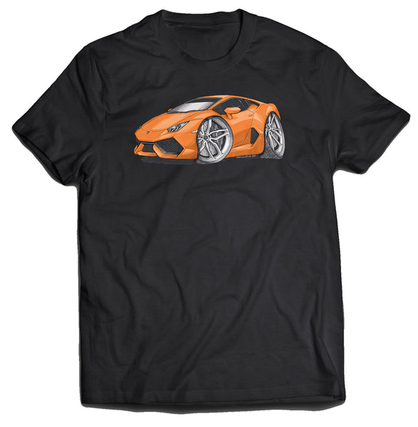 Lamborghini Huracan Orange Silver Koolart T-Shirt for Men
