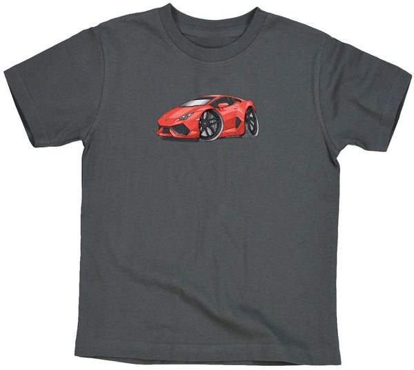 Lamborghini Huracan Red Black Koolart T-Shirt for Youth