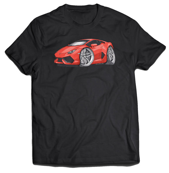 Lamborghini Huracan Red Silver Koolart T-Shirt for Men