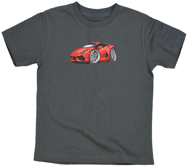 Lamborghini Huracan Red Silver Koolart T-Shirt for Youth