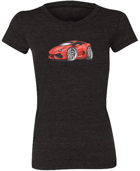 Lamborghini Huracan Red Silver Koolart T-Shirt for Women