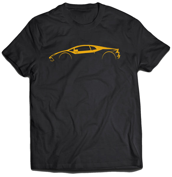 Lamborghini Huracan Yellow Silhouette T-Shirt for Men