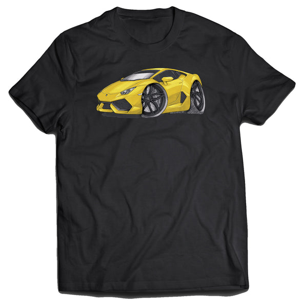 Lamborghini Huracan Yellow Black Koolart T-Shirt for Men