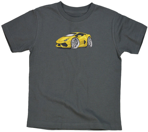 Lamborghini Huracan Yellow Silver Koolart T-Shirt for Youth