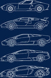 Lamborghini V12 Generations Blueprints T-Shirt for Men