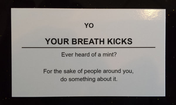 Your Breath Kicks Business Cards - 5 Pack